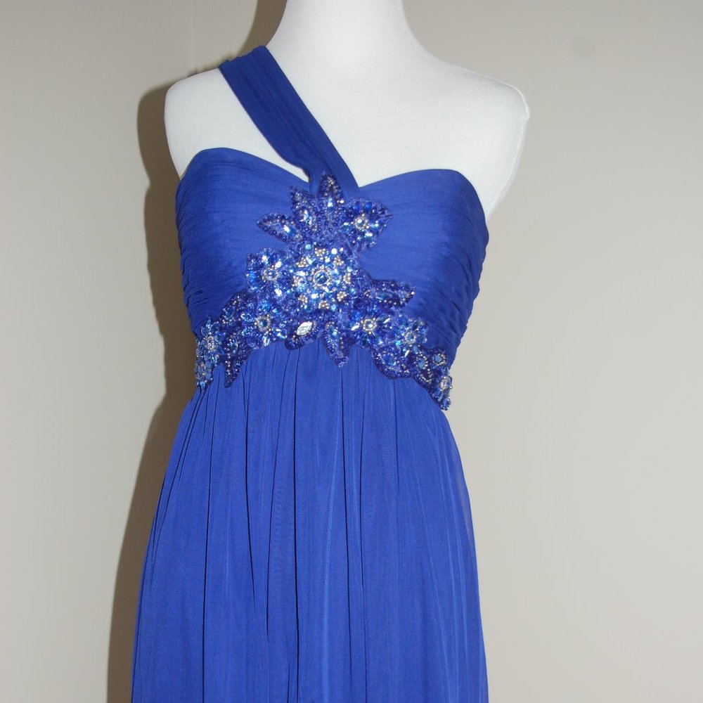 Juniors Royal Blue Homecoming Dress